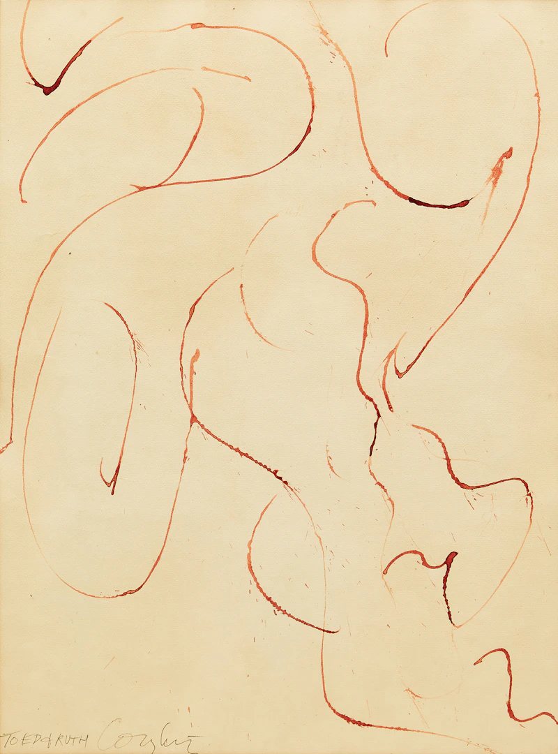 John Graham Coughtry, Untitled, coloured ink