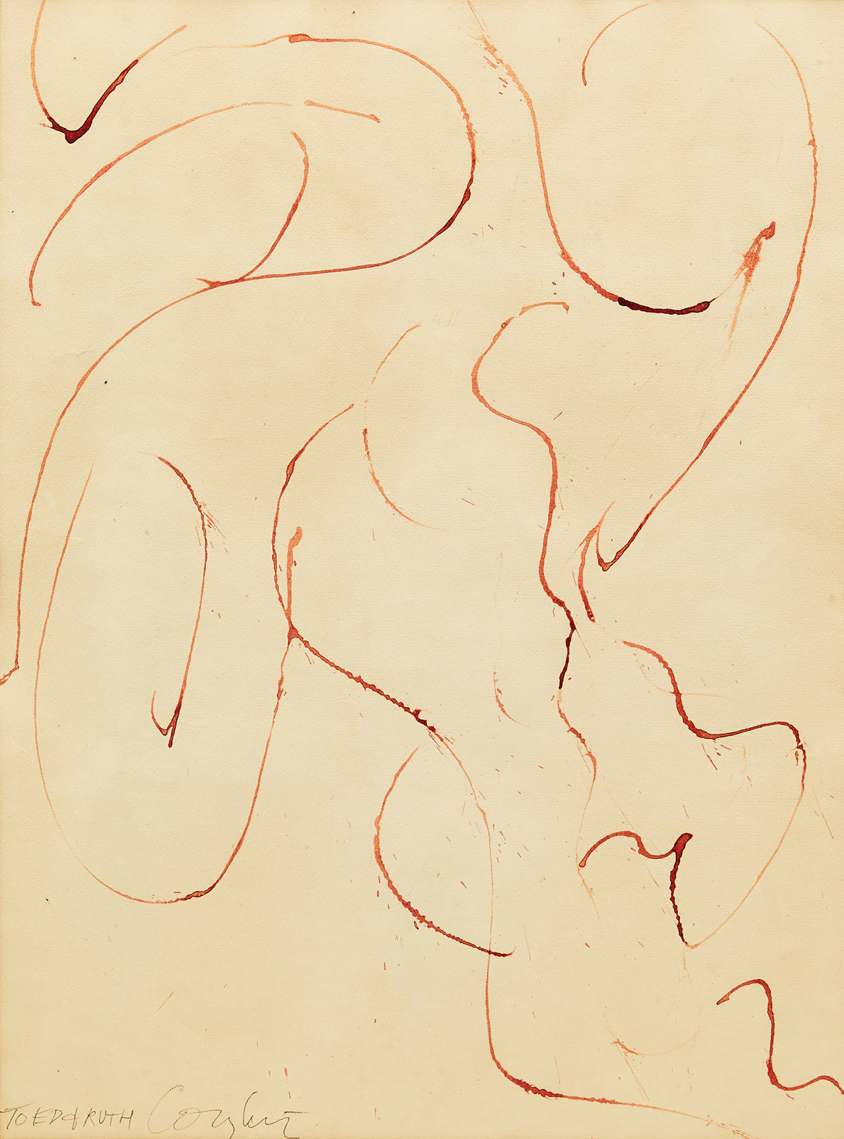 John Graham Coughtry, Untitled, coloured ink, 1971