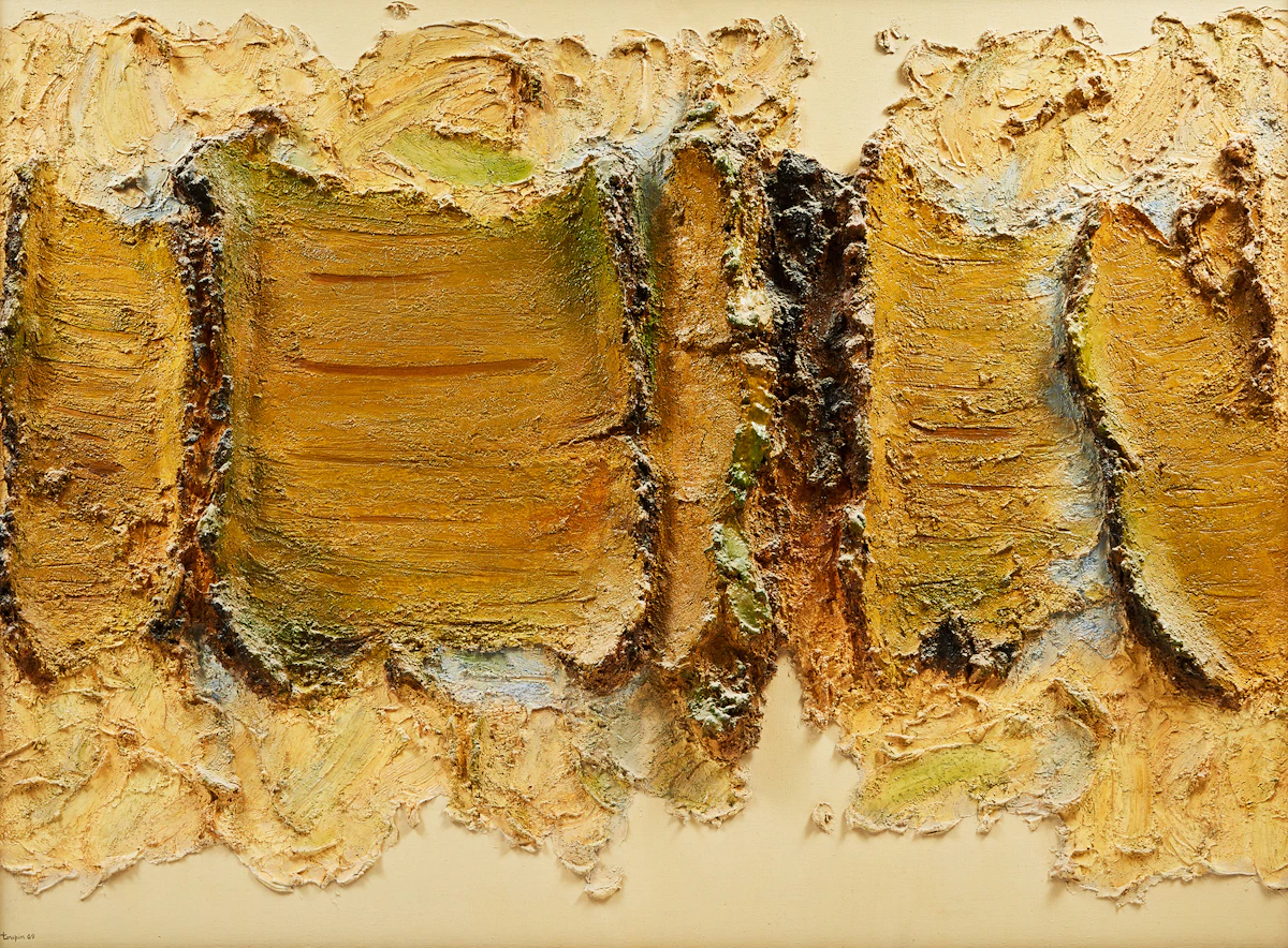 Fernand Toupin, Abstraction, mixed media on canvas