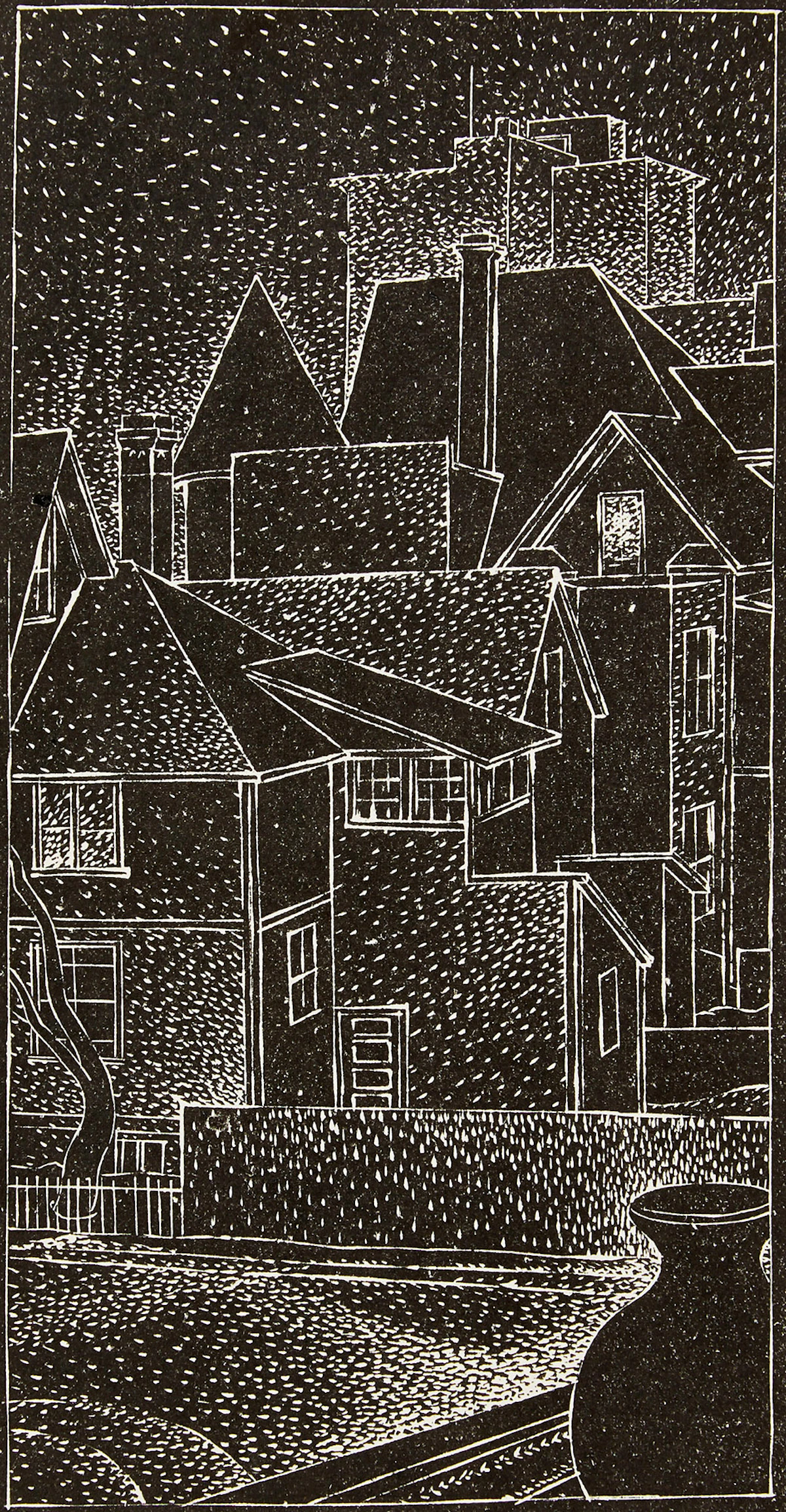 Lionel LeMoine FitzGerald, Jug on a Windowsill, linocut, 1940