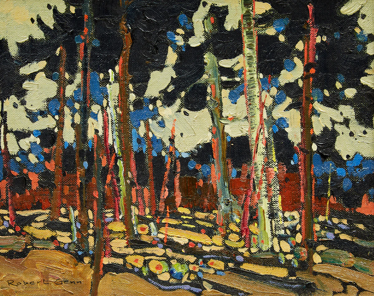 Robert Genn, Gulf Group, oil on canvas board, 1970