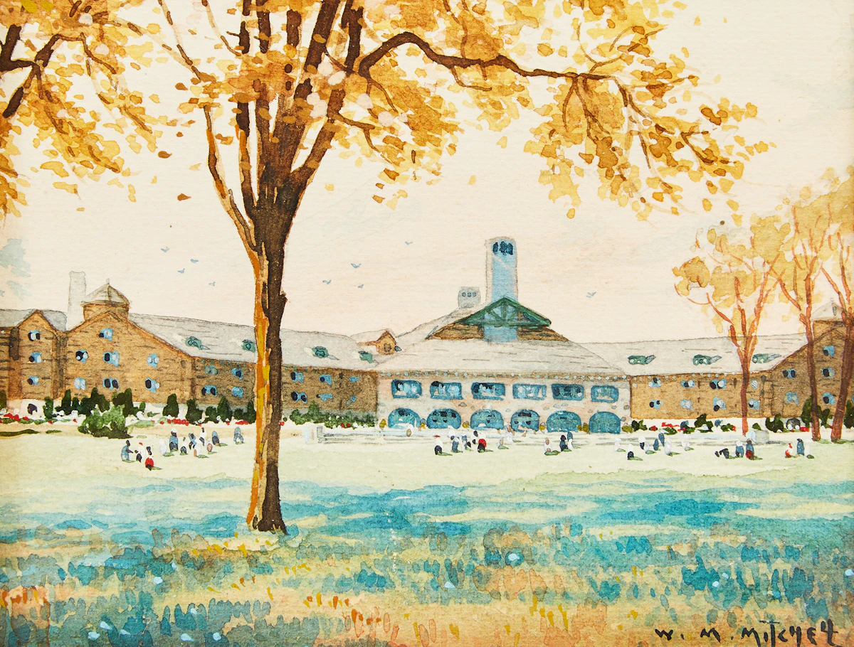 Willard Morse Mitchell, The Seigniory Club at Montebello, P.Q., watercolour