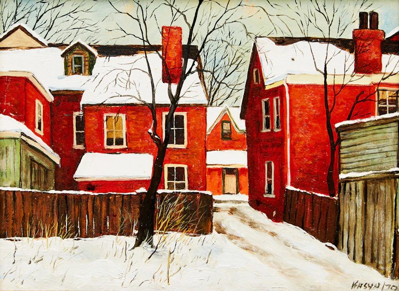 Backyards with Trees (Ontario Street) by John Kasyn