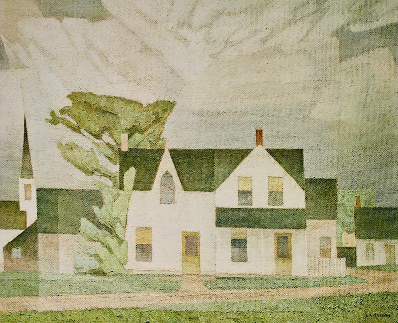 Alfred Joseph Casson, Village House; Picnic Island; On the Islands, Georgian Bay; Poplar Grove, four photolithographic reproductions