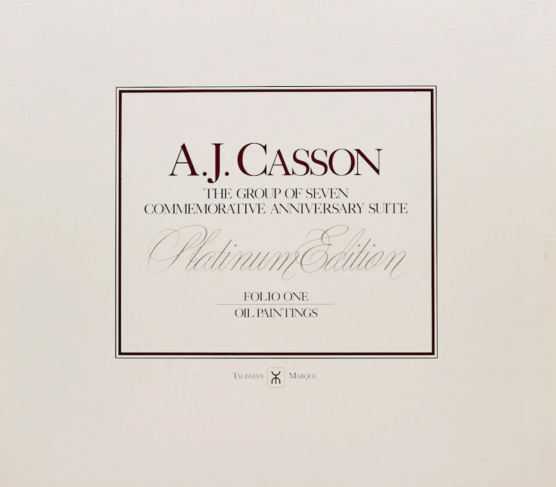 Alfred Joseph Casson, A.J. Casson: The Group of Seven Commemorative Anniversary Suite (Folio One: Oil Paintings), folio of seven photolithographic reproductions