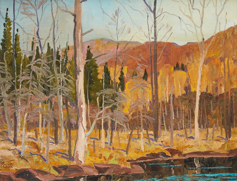 Joachim George Gauthier, Swamp in Haliburton , oil on board