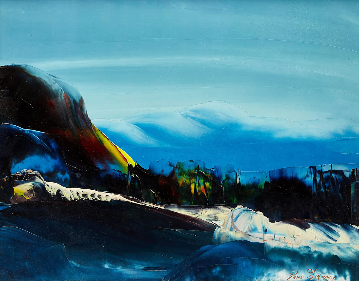 René Gagnon, Anse des Roches, oil on board, 1971