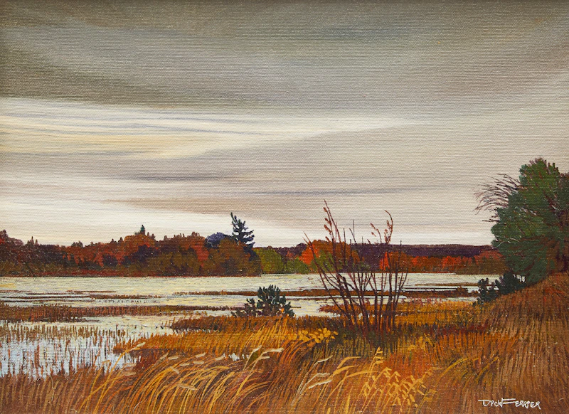 Richard Ferrier, Lake of Bays, Baysville, acrylic on masonite