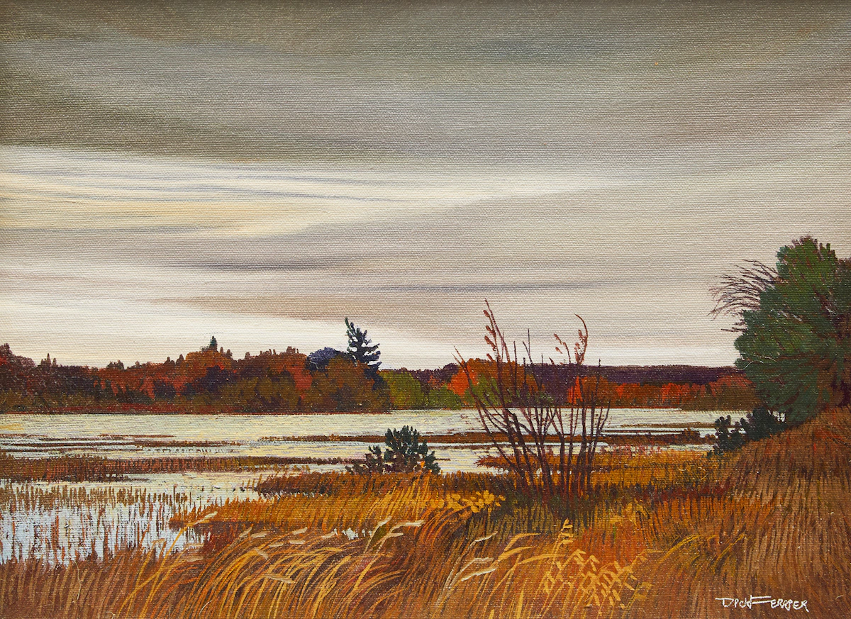 Richard Ferrier, Lake of Bays, Baysville, acrylic on masonite