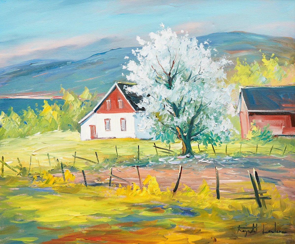 Raynald Leclerc, Pommier en Fleurs , oil on canvas