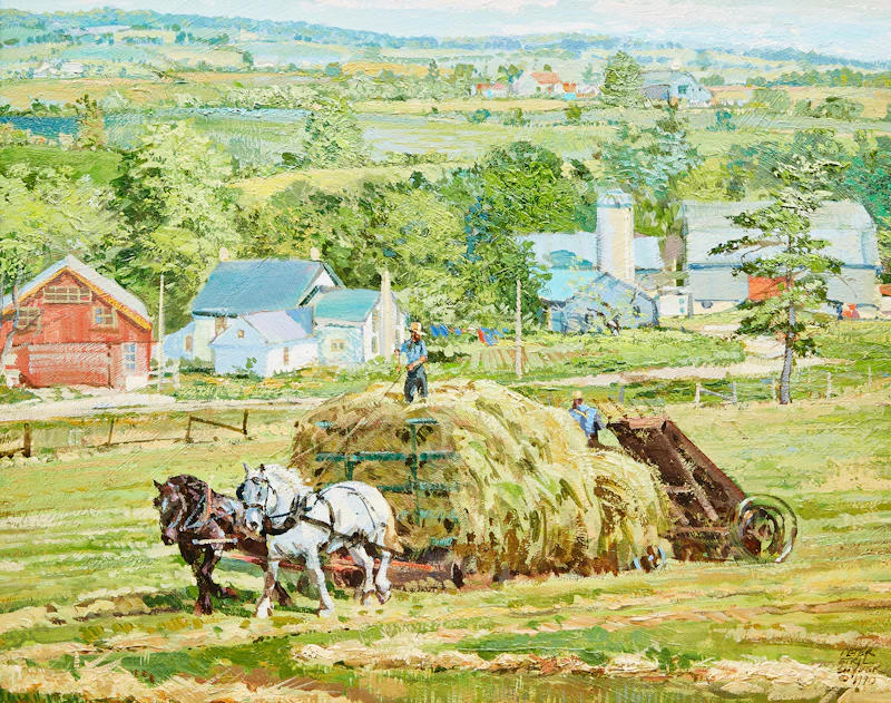 Loading Hay Near Hawkesville by Peter Etril Snyder