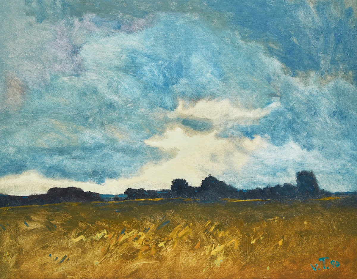 Peter Von Tiesenhausen, Landscape, oil on canvas, 1990
