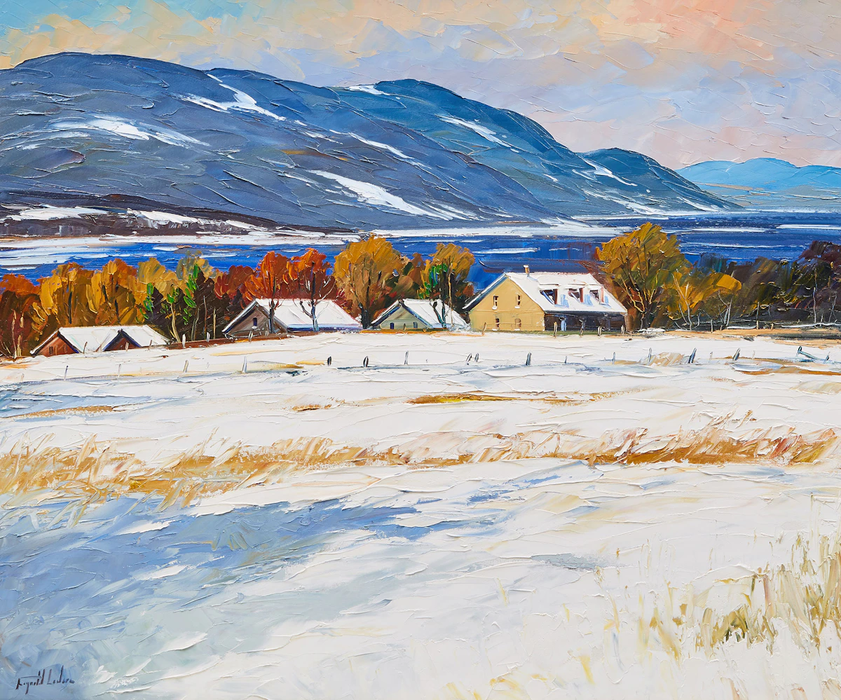 Raynald Leclerc, Le long du St-Laurent, oil on canvas