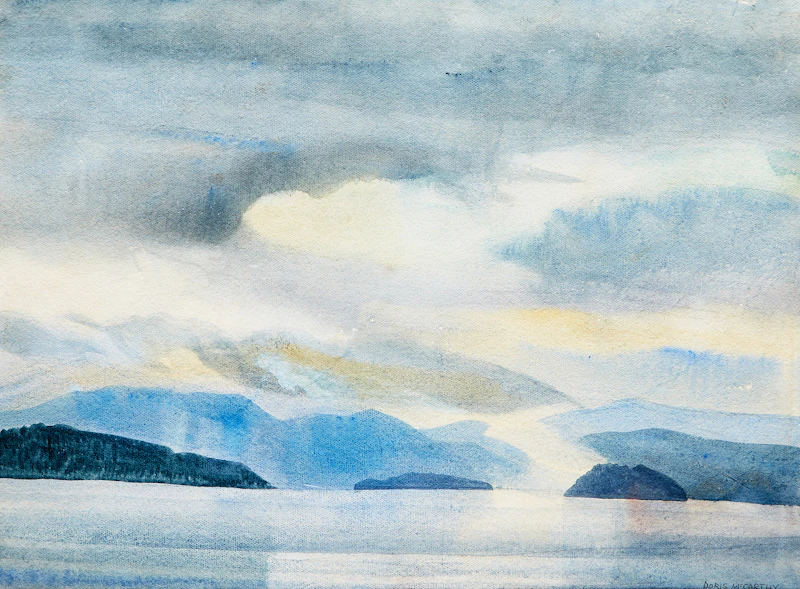 Doris Jean McCarthy, West Coast Cloud Shine, watercolour
