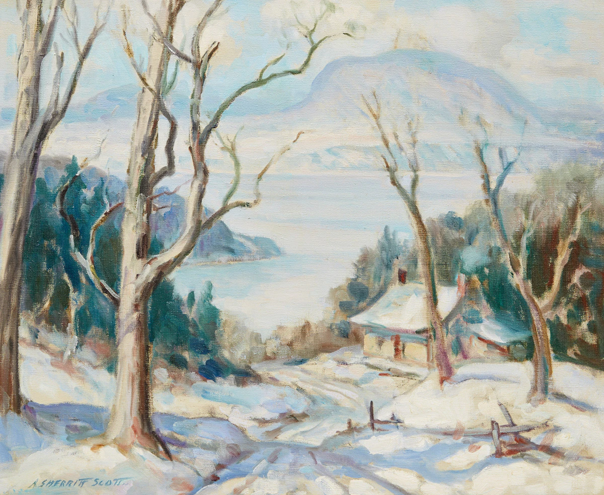 Adam Sherriff Scott, Lake Memphremagog, P.Q., oil on canvas