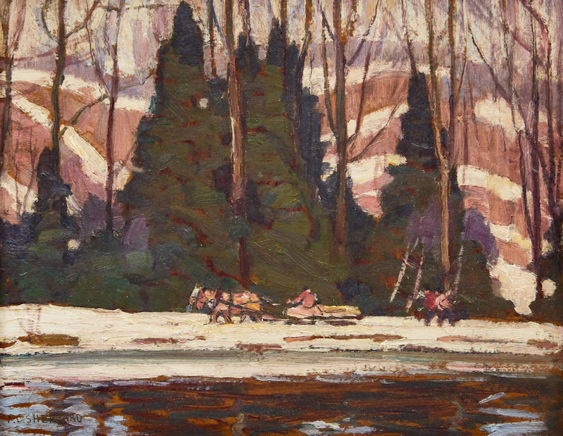 Hauling the Maple Syrup out of the Bush by Peter Clapham Sheppard