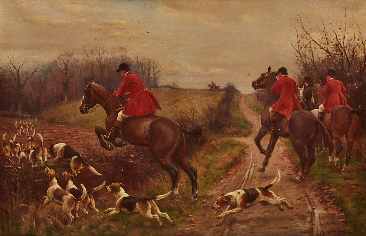 John Sanderson-Wells, Full Cry, oil on canvas
