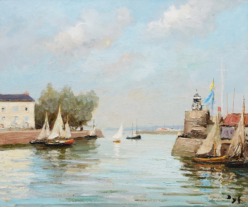 Port du Honfleur (Normandie) by Marcel Dyf