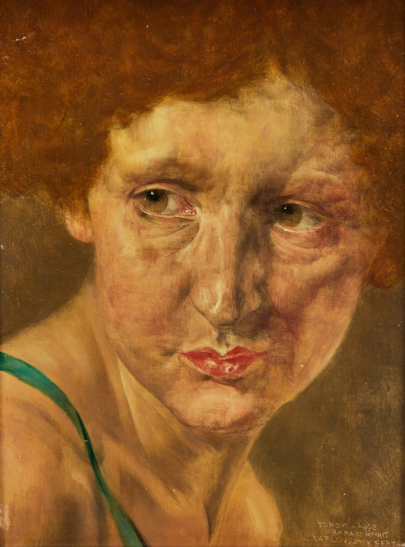 Portrait of a Lady with Red Hair by Bertalan Karlovszky
