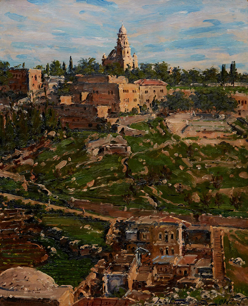 Jerusalem, View of Mount Zion by Ludwig Blum