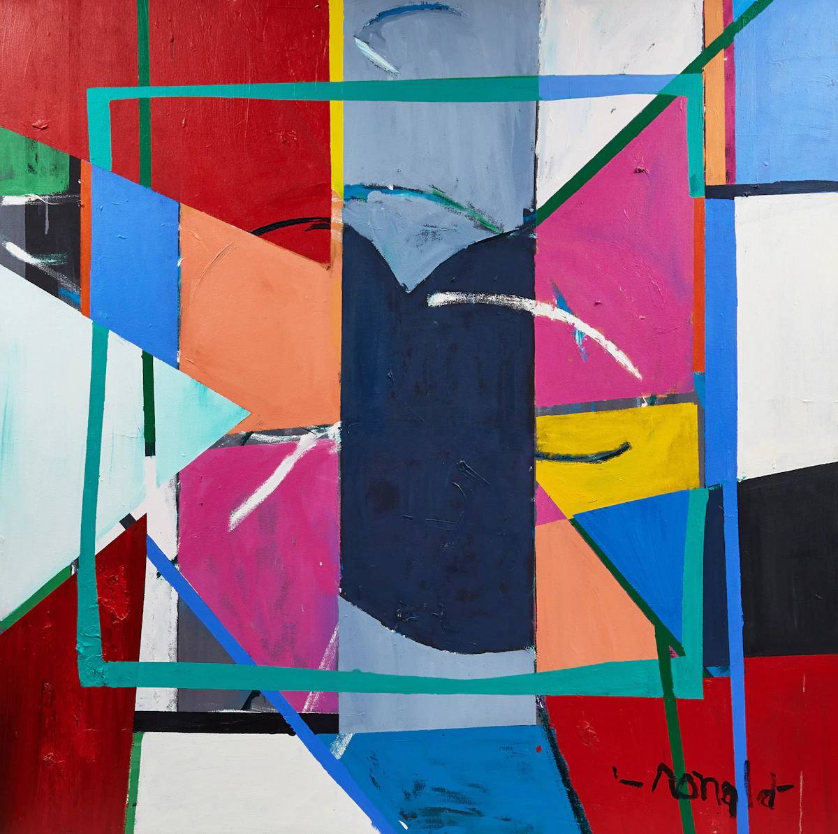 William Ronald, Graphite City, oil on canvas