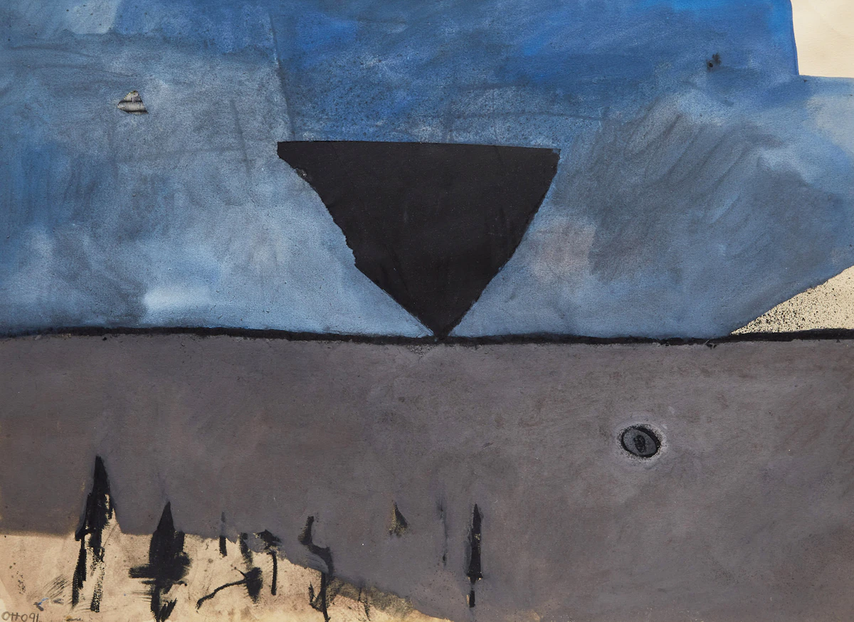 Otto Donald Rogers, Announcement Through the Land, acrylic on charcoal on paper, 1991