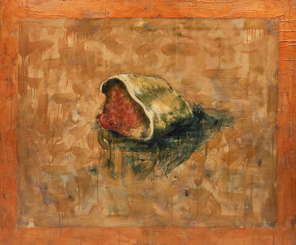 Tony Scherman, Nortown, encaustic on canvas, 1985