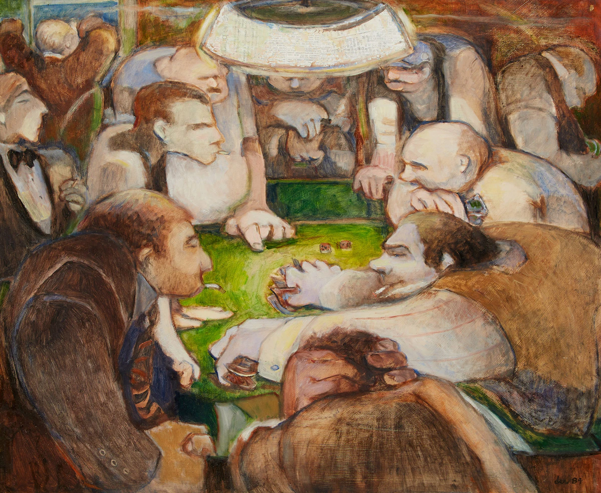John Der, Barbut, oil on board, 1984