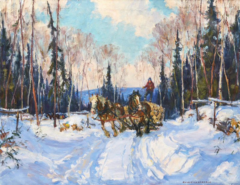 Untitled Logging Scene by Manly Edward MacDonald