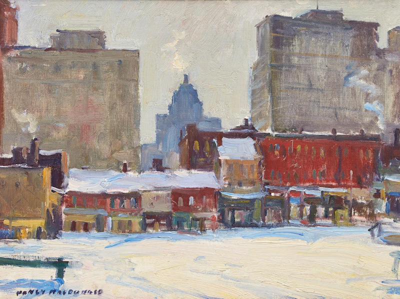 Houses in the Ward in Winter  by Manly Edward MacDonald