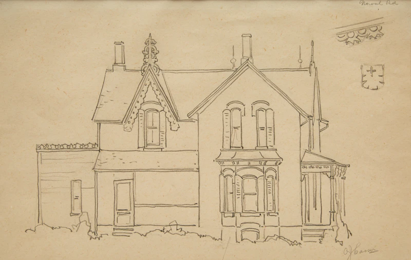 Alfred Joseph Casson, Norval Road, pencil drawing