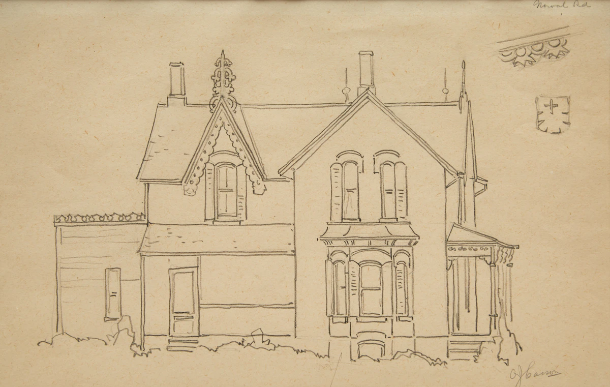 Alfred Joseph Casson, Norval Road, pencil drawing