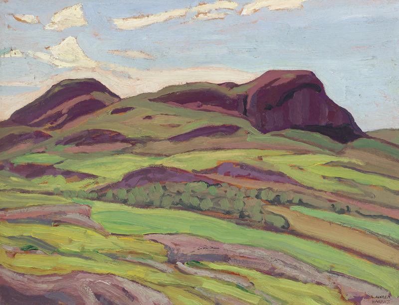 Lawren Stewart Harris, Interior of Newfoundland (Hills-Newfoundland) (1921), oil on panel