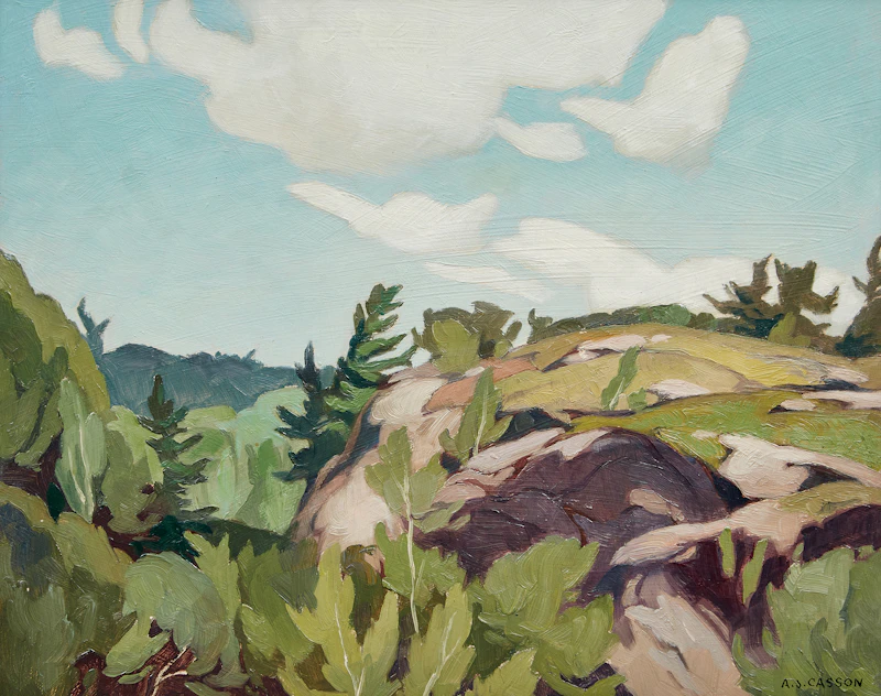 Alfred Joseph Casson, Rugged Country, Pointe-au-Baril, oil on board