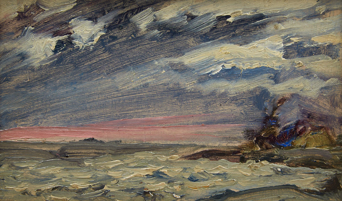James Edward Hervey MacDonald, Stormy Weather, Georgian Bay, oil on board, 1912