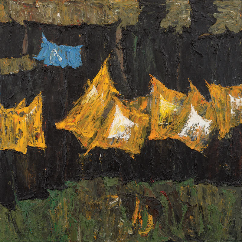 Rita Letendre, Terre feconde, oil on canvas