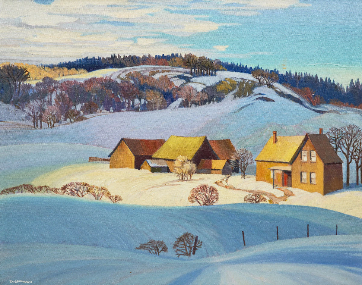 Richard Ferrier, Ottawa Valley Farm, oil on board