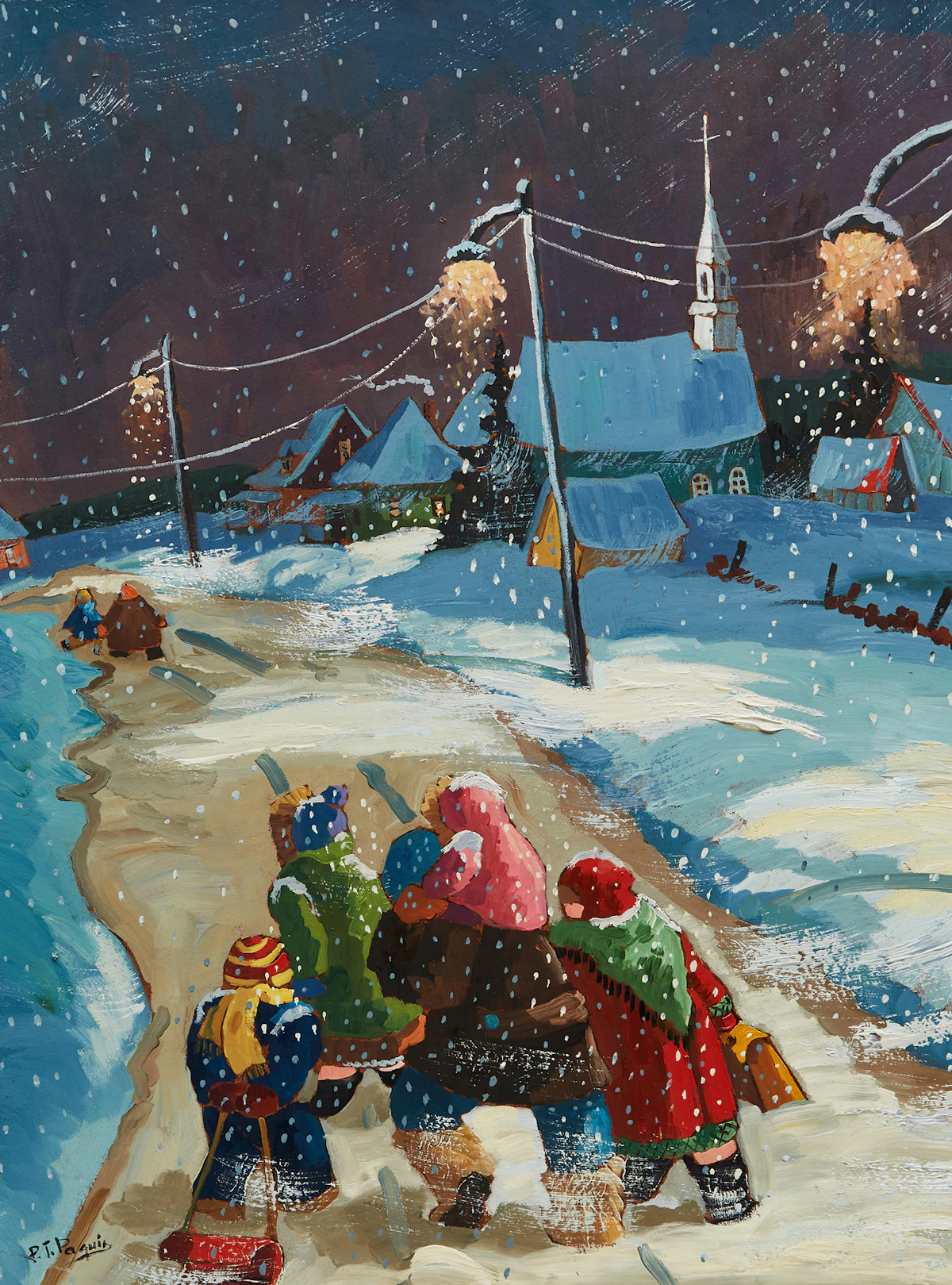 Pauline Thibodeau Paquin, Une Ballade, oil on masonite, 1986