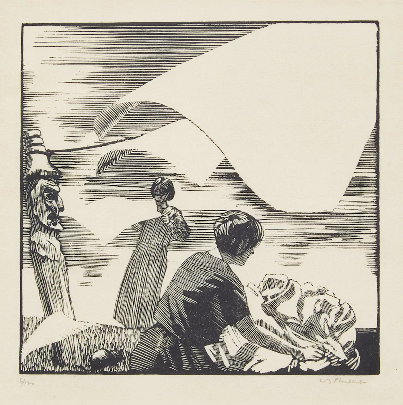 The Clothes Line, Mamalilicoola by Walter Joseph Phillips