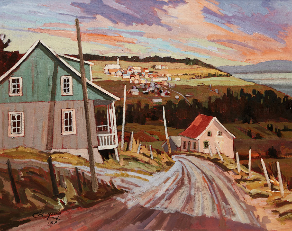 Claude Langevin, Les Éboulements, Charlevoix, oil on canvas