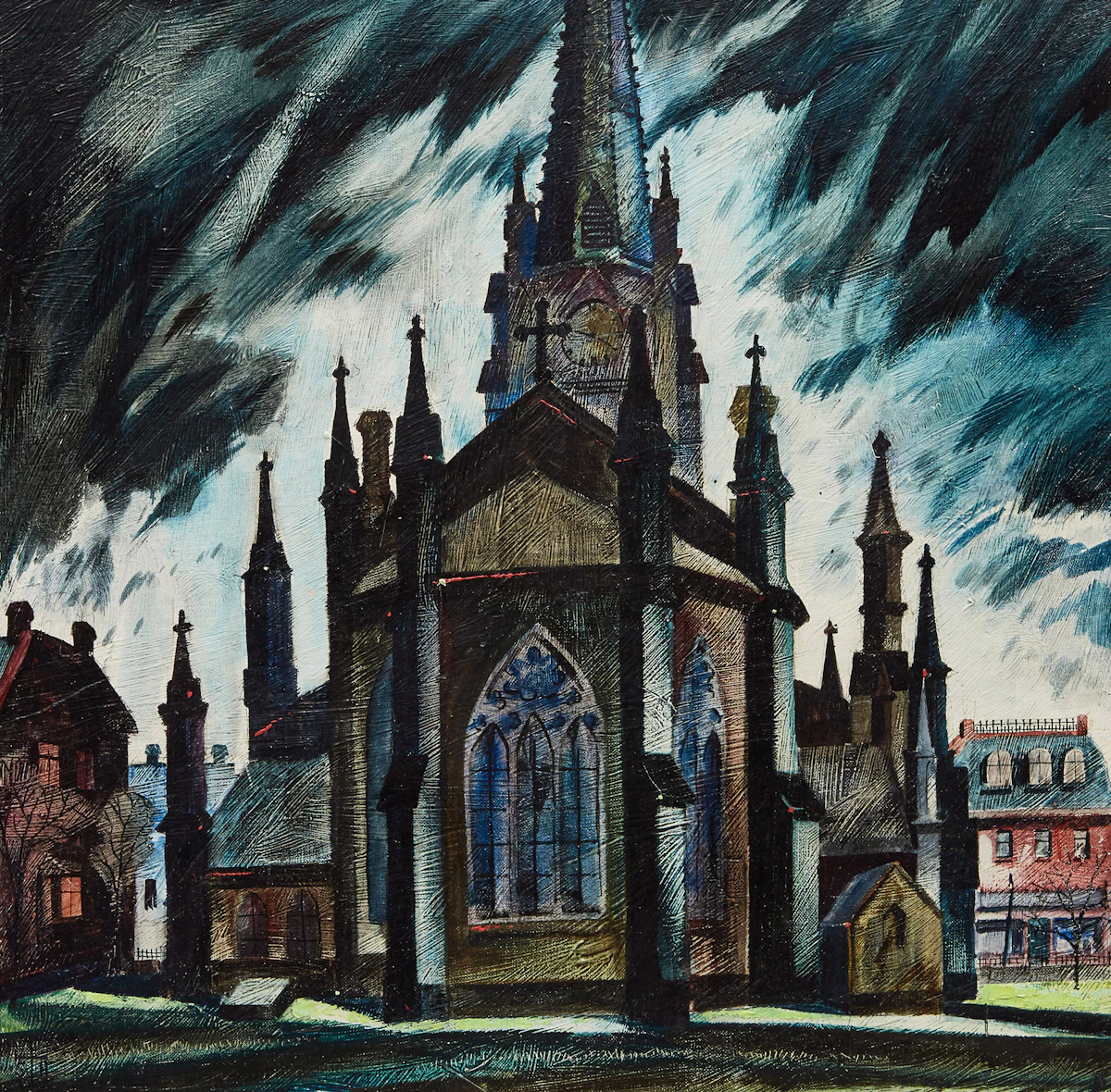 Sydney Hollinger Watson, St. James Cathedral, Toronto , oil on board
