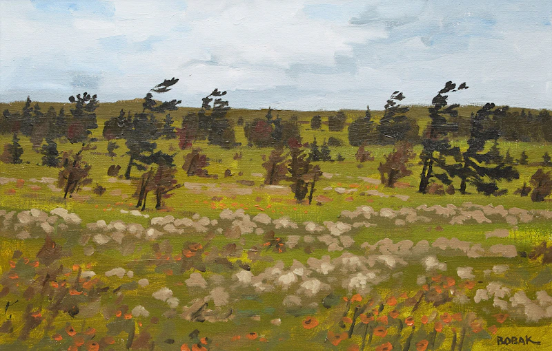 Landscape with Brown Eyed Susans by Bruno Joseph Bobak