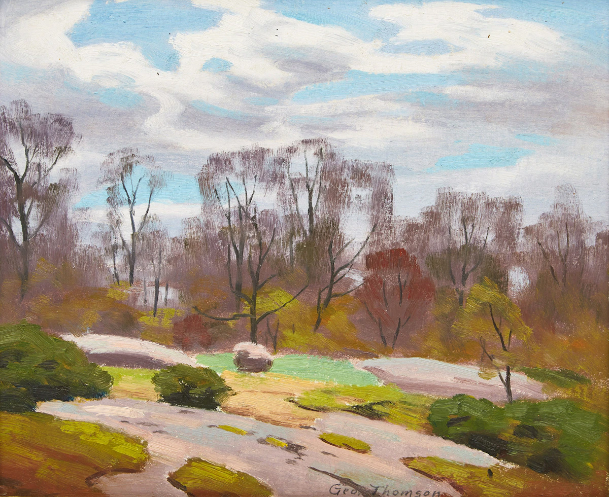 George Thomson, Early Spring, oil on board