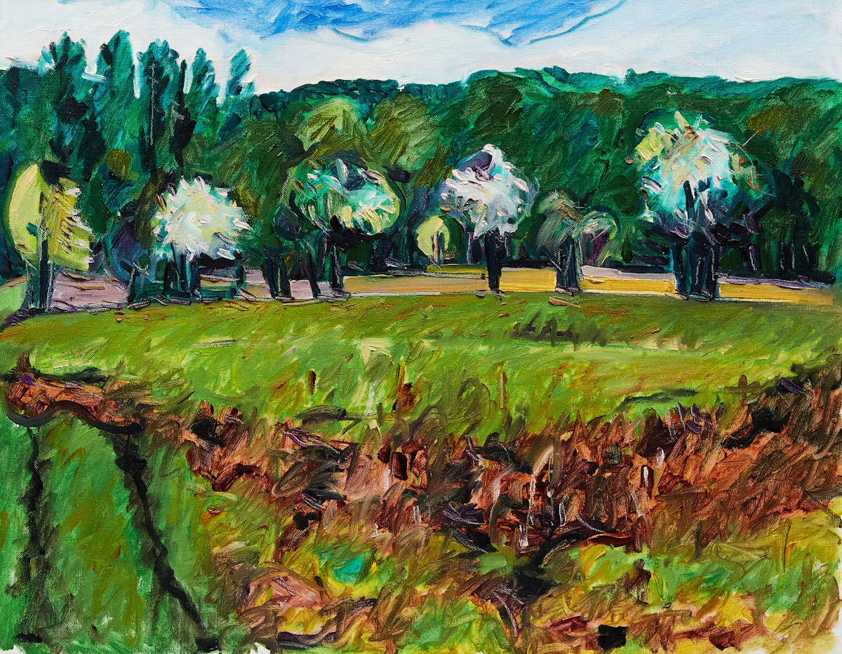 Duncan De Kergommeaux, Spring Landscape, oil on linen, 1987