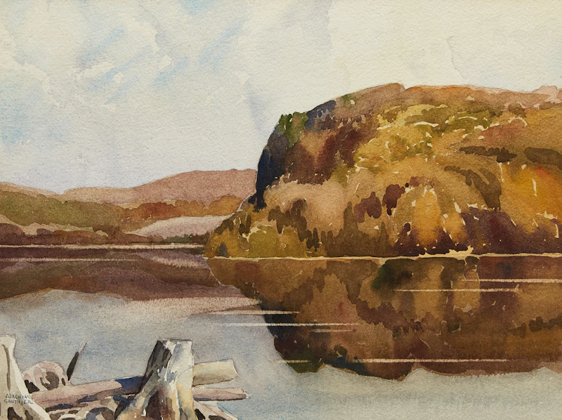 Joachim George Gauthier, Reflections - Baptiste Lake, watercolour