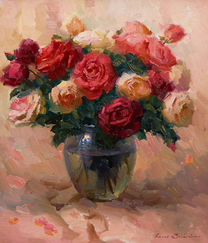 Still LIfe with Roses by Ovanes Berberian