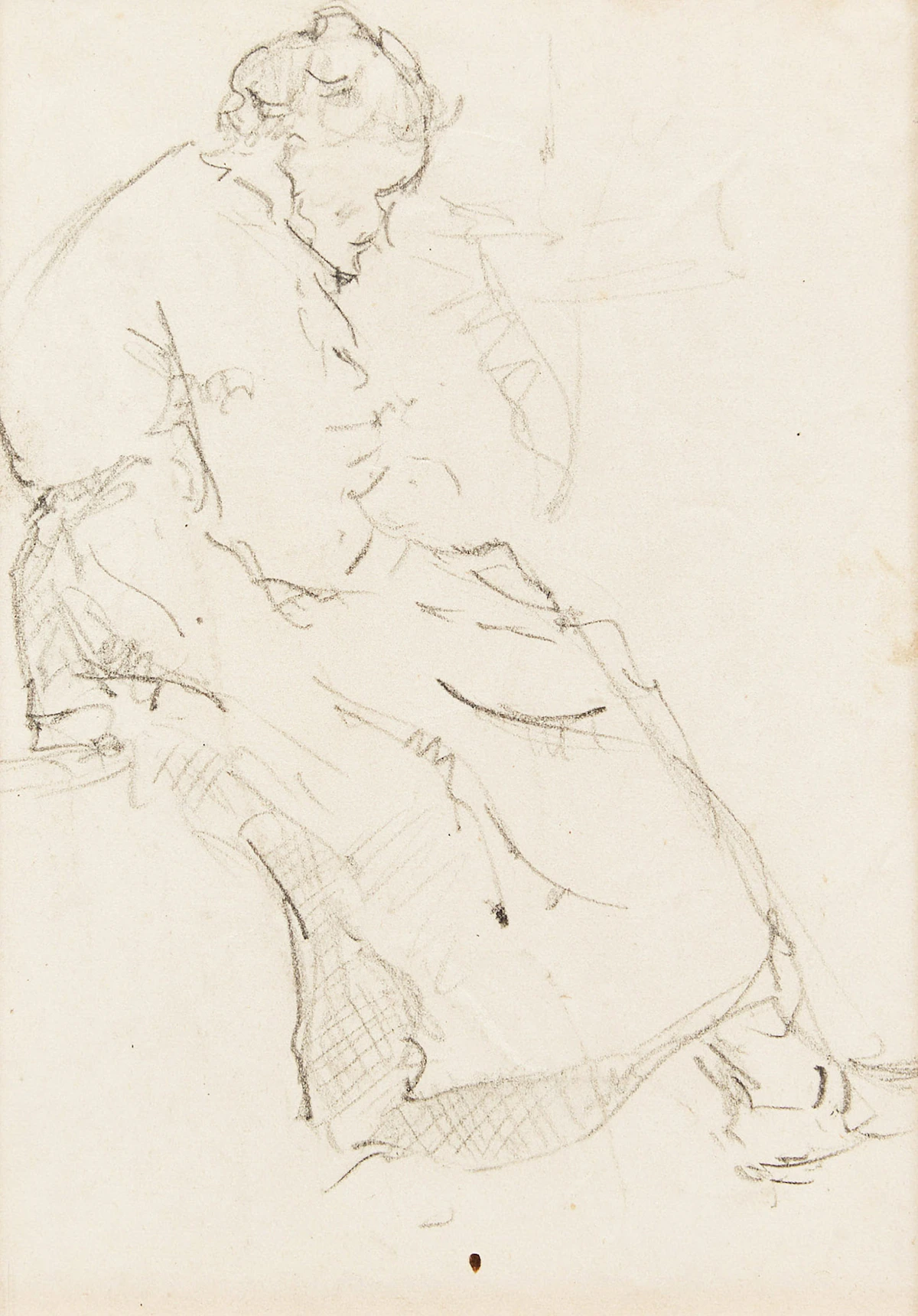 Manly Edward MacDonald, Seated Woman; Figural Studies, two pencil drawings