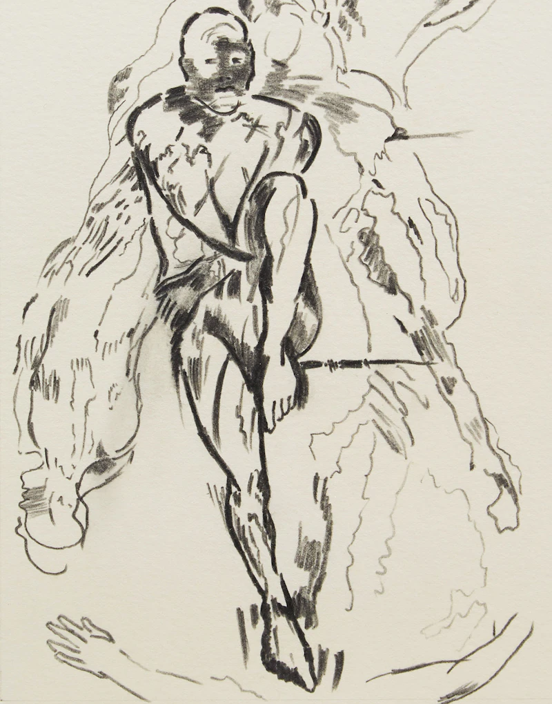 Male Figure in Motion; Electric by Sheila Butler