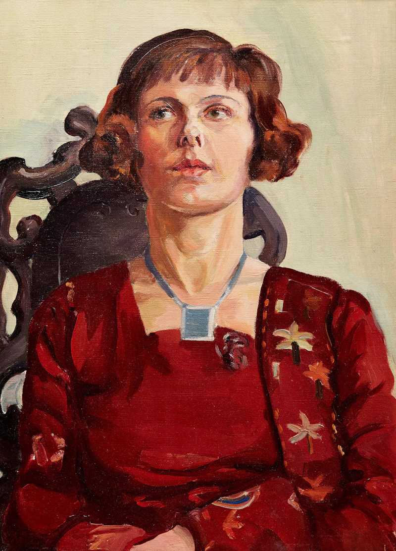 Woman in Red by Aleen Elizabeth Aked