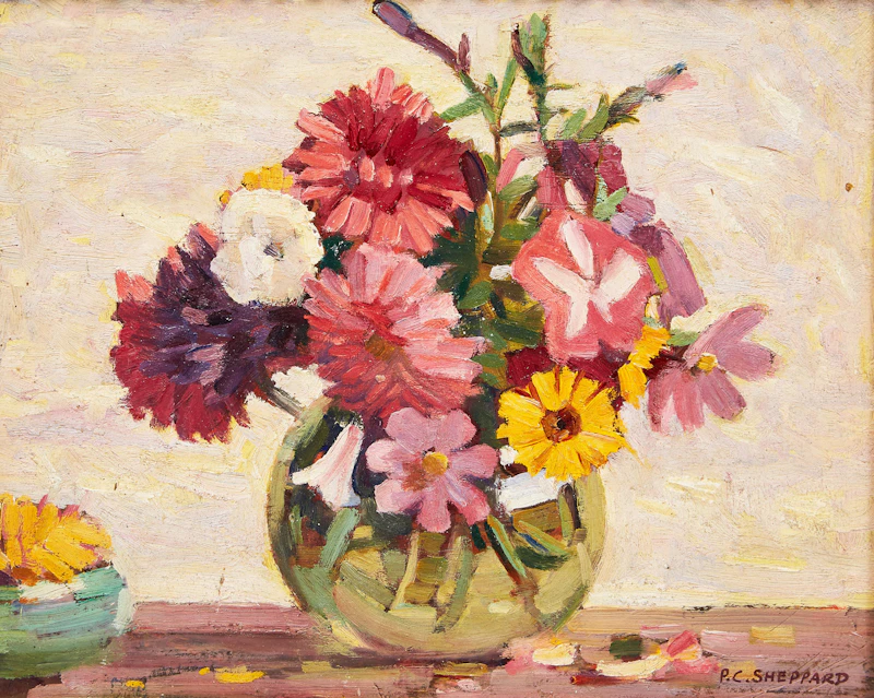 Floral Still Life by Peter Clapham Sheppard